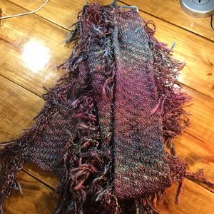 Fringe knit scarf NWT